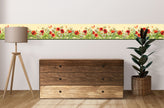 GB40020 Grace & Gardenia Wildflower Bloom Peel and Stick Wallpaper Border 10in or 8in Height x 15ft Long,Yellow Green Red