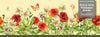 GB40020 Grace & Gardenia Wildflower Bloom Peel and Stick Wallpaper Border 10in Height x 18ft Long,Yellow Green Red