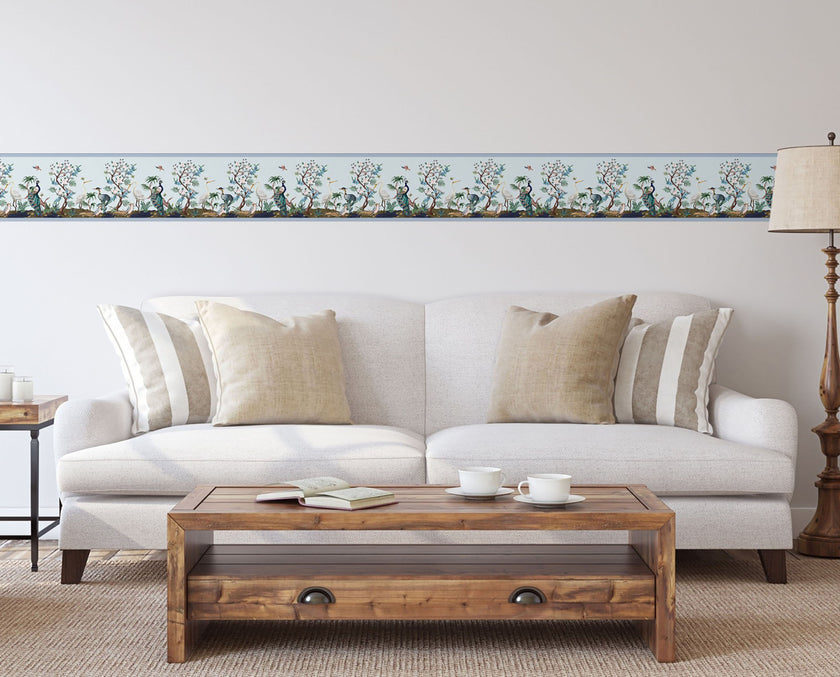 GB50031 Chinoiserie Herons Peel and Stick Wallpaper Border 10