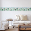 GB50041g8 Cranes and Grasshoppers Peel and Stick Wallpaper Border 8in Height x 18ft Long Blue / Green / Pink