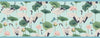 GB50041g8 Cranes and Grasshoppers Peel and Stick Wallpaper Border 8in Height x 18ft Long Blue / Green / Pink