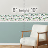 GB50042 Cranes and Grasshoppers Peel and Stick Wallpaper Border 10in or 8in Height x 15ft Long, Gray Green Pink