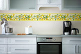 GB50121 Grace & Gardenia Lemon Flower Peel and Stick Wallpaper Border 10in Height x 15ft Yellow/Green/White