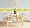 GB50121 Grace & Gardenia Lemon Flower Peel and Stick Wallpaper Border 10in Height x 15ft Yellow/Green/White