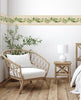 GB50140 Grace & Gardenia Olive Branch Peel and Stick Wallpaper Border 10in Height x 18ft Long, Beige Green