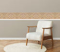 GB70011g8 Carved Ornamental Stone Peel and Stick Wallpaper Border 8in Height x 18ft Long, Beige Cream