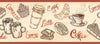 GB80011 Coffee Illustrations Peel and Stick Wallpaper Border 10