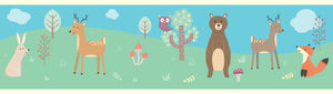 GB90031 Forest Animals Peel and Stick Wallpaper Border 10in or 8