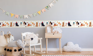GB90041 Party Dogs Peel and Stick Wallpaper Border 10