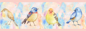 GB90071 Watercolor Birds Peel and Stick Wallpaper Border 10