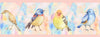 GB90071g8 Watercolor Birds Peel and Stick Wallpaper Border 8in Height x 18ft Multicolor