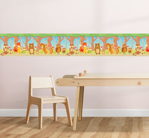 GB90081 Woodland Families Peel and Stick Wallpaper Border 10