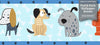 GB90091g8 Cartoon Dogs Bones & Paws Peel and Stick Wallpaper Border 8in Height x 18ft Blue Beige Gray Black