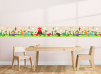 GB90160g8 Grace & Gardenia Colorful Dinosaurs Peel and Stick Wallpaper Border 8in Height x 18ft Long, Green Beige Orange Red