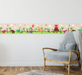 GB90160g8 Grace & Gardenia Colorful Dinosaurs Peel and Stick Wallpaper Border 8in Height x 18ft Long, Green Beige Orange Red