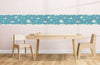 GB90170g8 Grace & Gardenia Playful Penguins  Peel and Stick Wallpaper Border 8in Height x 18ft Long, Blue Beige Orange
