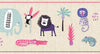 GB90200 Grace & Gardenia Safari Animals Peel and Stick Wallpaper Border 10in or 8in Height x 15ft Long, Pink Purple Beige