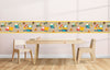GB90270 Construction Zone Peel & Stick Wallpaper Border 10in Height x 15ft Long, Blue Brown Yellow Red