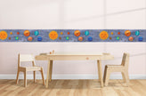 GB90280 Grace & Gardenia Smiling Solar System Peel and Stick Wallpaper Border 10in Height x 18ft Long,Blue Orange Yellow