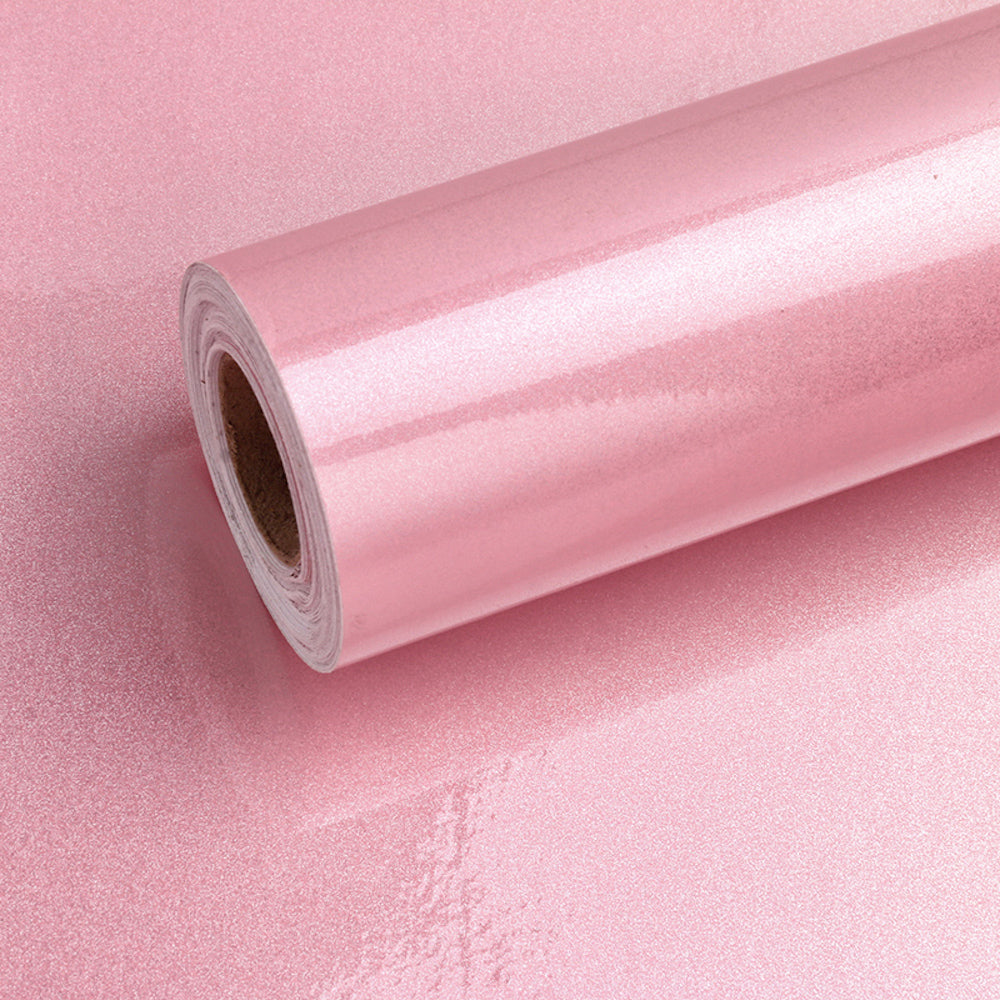 GW0004C Glossy Pink Peel and Stick Wallpaper 23.5