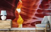 GM0010 Antelope Canyon Wallpaper Mural, Premium Peel and Stick Material, Wall Decoration For Living room, Bedroom and Offices, Orange Yellow