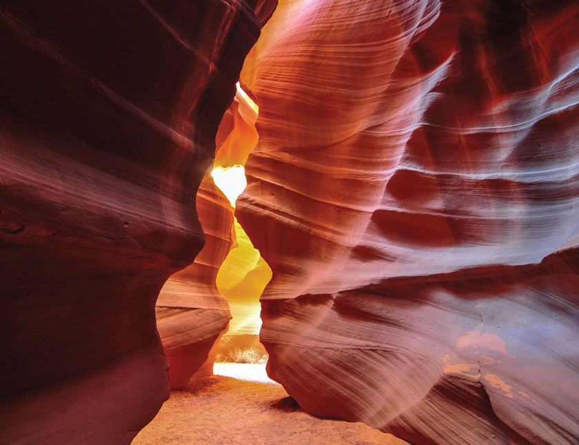 GM0010 Antelope Canyon Wallpaper Mural, Premium Peel and Stick Material, Wall Decoration For Living room, Bedroom and Offices, Orange Yellow