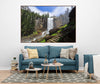 GM006F Grace & Gardenia Yosemite Waterfall Premium Peel and Stick Mural 69 inch wide x 46 inch height Green White Brown Blue