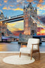 GM0080U Grace & Gardenia Tower Bridge London Unpasted Premium Matte Paper Mural 13ft. wide x 10ft. height, Blue/Gray/Yellow