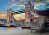 GM0080 Grace & Gardenia Tower Bridge London Premium Peel and Stick Mural 13ft. wide x 10ft. height, Blue Gray Yellow