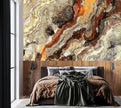 GM0090 Grace & Gardenia Onyx Marble Premium Peel and Stick Mural 13ft. wide x 10ft. height, Orange Gray Beige Brown