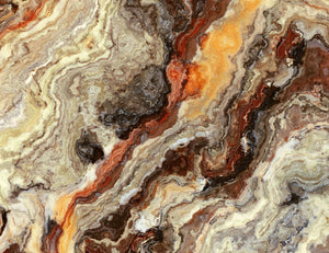 GM0090U Grace & Gardenia Onyx Marble Unpasted Premium Matte Paper Mural 13ft. wide x 10ft. height, Orange/Gray/Beige/Brown