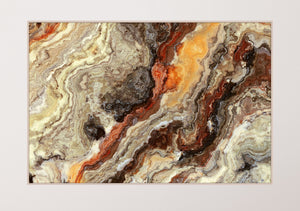 GM009F Grace & Gardenia Onyx Marble Premium Peel and Stick Mural 69 inch wide x 46 inch height Orange Gray Beige Brown