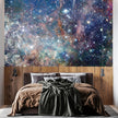 GM0100U Grace & Gardenia Deep Space Stars Unpasted Premium Matte Paper Mural 13ft. wide x 10ft. height, Blue/White/Yellow/Orange