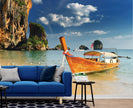 GM0110 Grace & Gardenia Tropical Cove Premium Peel and Stick Mural 13ft. wide x 10ft. height, Blue Orange Beige