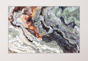 GM015F Grace & Gardenia Multicolor Marble Premium Peel and Stick Mural 69 inch wide x 46 inch height White Gray Orange Green