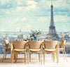 GM0160U Grace & Gardenia Paris in the Snow Unpasted Premium Matte Paper Mural 13ft. wide x 10ft. height, Blue Gray White