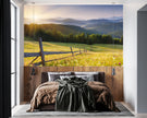 GM0260 Grace & Gardenia Meadows and Hills Premium Peel and Stick Mural 156in wide x 112in height, Green Blue Yellow