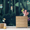 GM0390 Grace & Gardenia Night Forest Fairies Premium Peel and Stick Mural 156in wide x 112in height, Green Pink Yellow