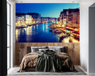 GM0590 Grace & Gardenia Venice Sunset Premium Peel and Stick Mural 156in wide x 112in height, Blue Yellow