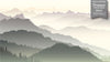 GM0610 Grace & Gardenia Mountains in the Mist Premium Peel and Stick Mural 206in wide x 112in height, Gray Yellow