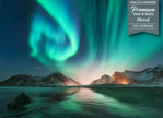 GM0690 Grace & Gardenia Northern Lights Premium Peel and Stick Mural 156in wide x 112in height, Green Blue