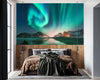 GM0690 Grace & Gardenia Northern Lights Premium Peel and Stick Mural 156in wide x 112in height, Green Blue