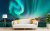 GM0690 Grace & Gardenia Northern Lights Premium Peel and Stick Mural 156in wide x 112in height, Green Blue