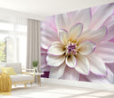 GM0700 Grace & Gardenia Dahlia Premium Peel and Stick Mural 156in wide x 112in height, Purple White