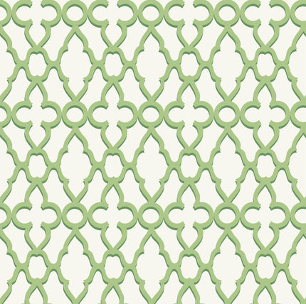 GN0051 Trellis Pattern Fine Wallpaper Roll size 26 inch Wide x 27 ft. Long, Green