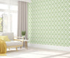 GN0051 Trellis Pattern Fine Wallpaper Roll size 26 inch Wide x 27 ft. Long, Green