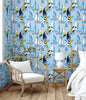 GN1022 Sailboats at Sunset Pattern Fine Wallpaper Roll size 26 inch Wide x 27 ft. Long, Light Blue/Navy/Yellow