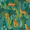 GN2011 Jungle Leopards Fine Wallpaper Roll size 26in. Wide x 27ft. Long, Green, Orange, Yellow