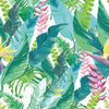 GN2021 Tropical Fantasy Fine Wallpaper Roll size 26 inch Wide x 27ft. Long, Green, Blue, Pink