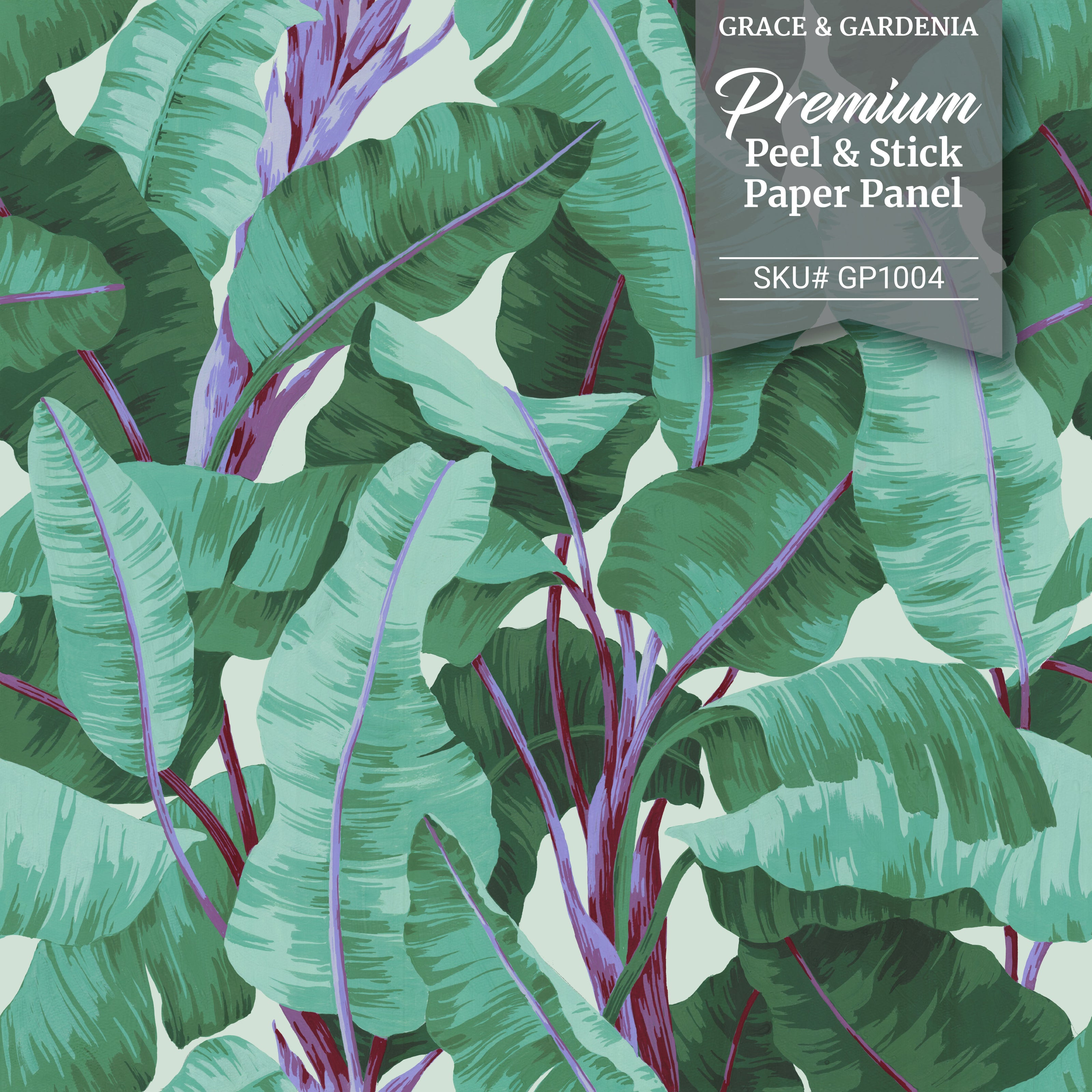 Grace and Gardenia Peel and Stick Premium Paper Tropical Banana Wallpaper Panels